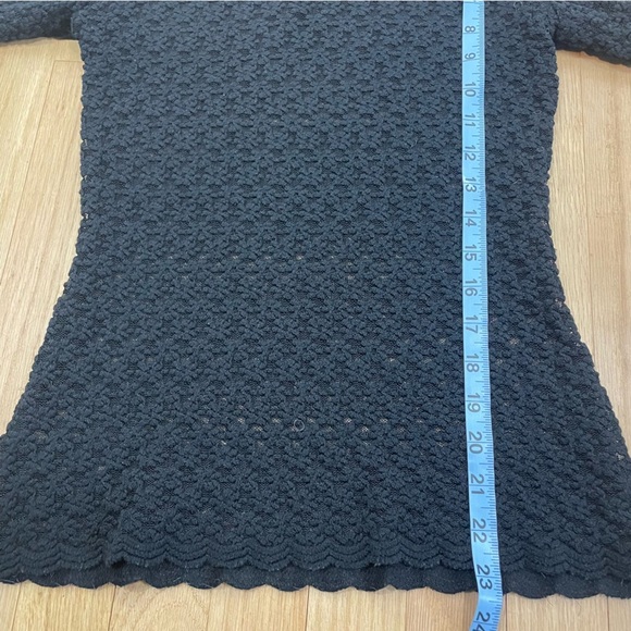 VTG Victorian Top Alberto Makali Lace Med Black Floral BohoGoth Alt Grunge Sheer - Picture 7 of 16